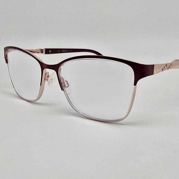 *SOLD* Superflex SF-537 S106 Burgundy Gold Rhinestone Eyeglasses Frame Flexhinge - Picture 1 of 13